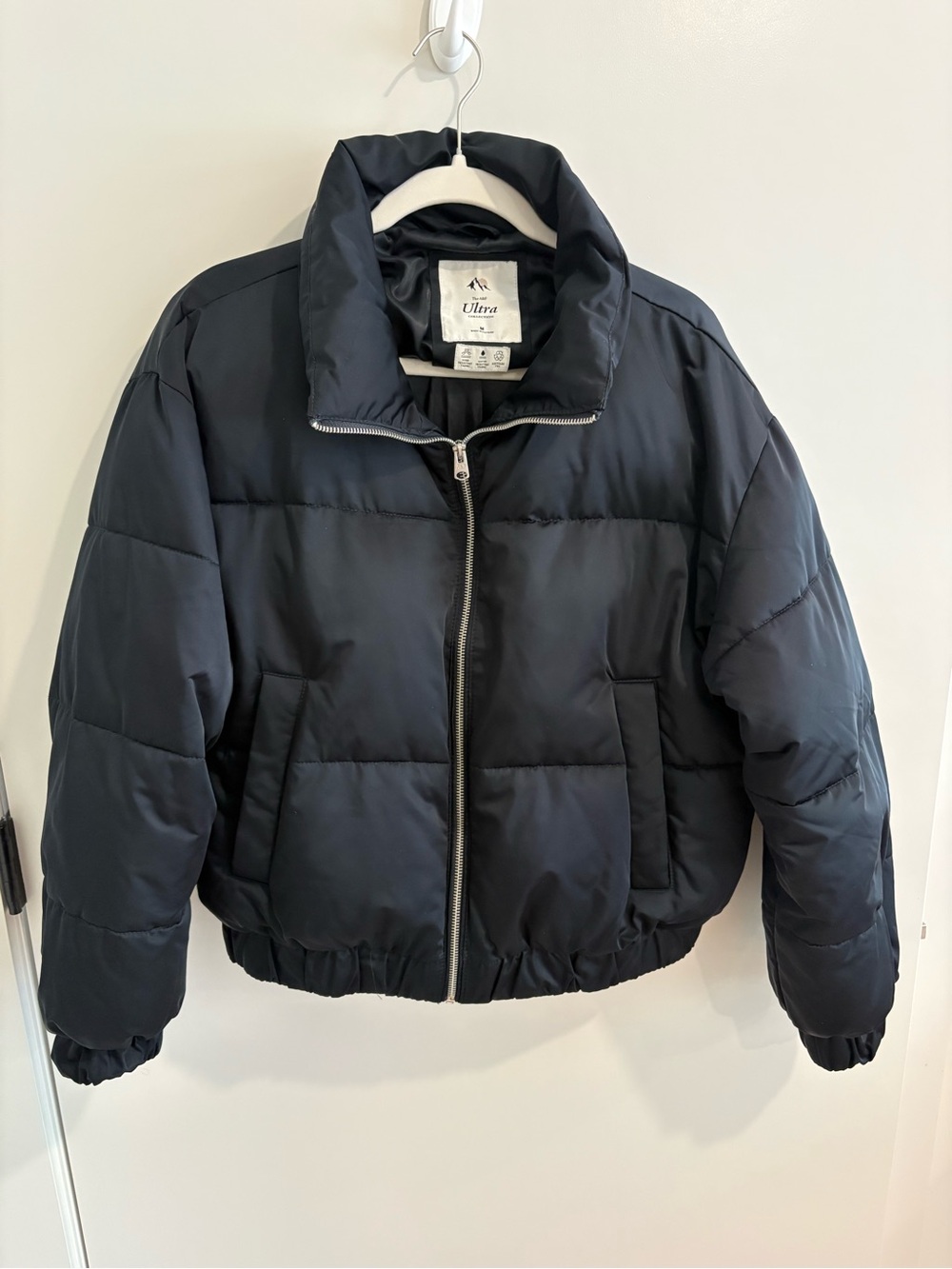 Abercrombie & Fitch Black Ultra Classic Puffer Cropped Jacket M